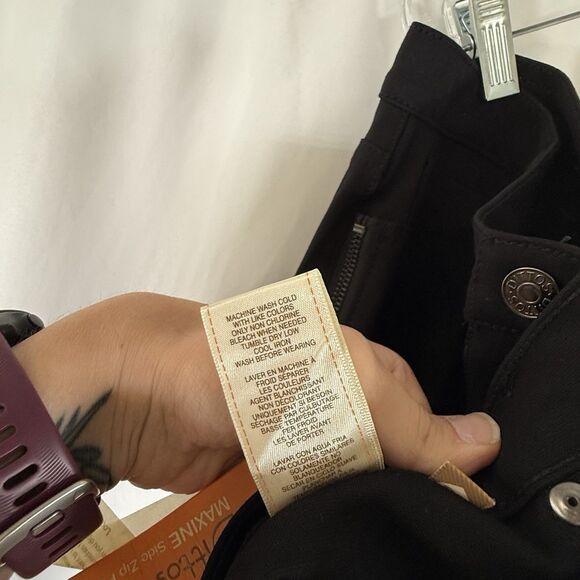 New Dittos Jeans Women's 28 Black Button ZIp Maxine Side Zip Ponte Leggings - Picture 9 of 12